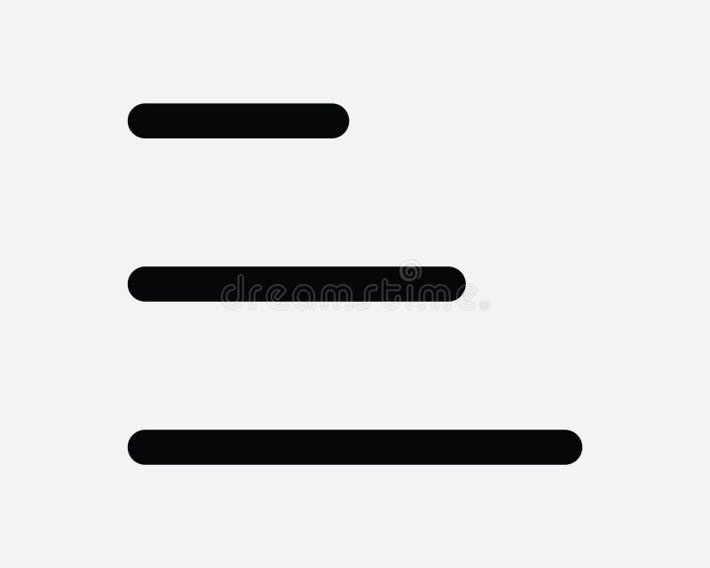 Three Lines Hamburger Menu Option Line Icon Symbol App List Drop Down More Sidebar Side Bar Expand Scale Expansion Website Drawer stock illustration