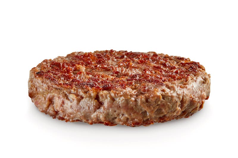 Raw Hamburger Patty Isolated on White Stock Photo Image of minced