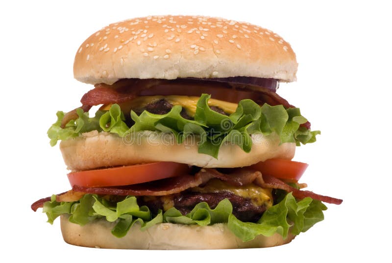 Hamburger Series (bacon Cheeseburger) Stock Photo - Image of health