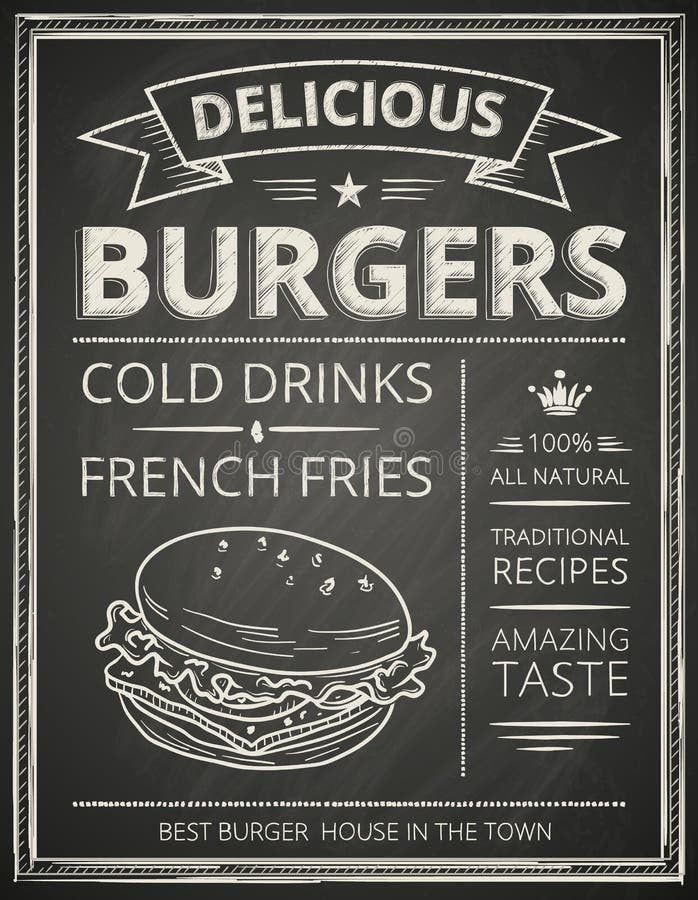 Hamburgeraffiche vector illustratie Hamburgeraffiche vector illustratie