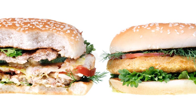 Hamburgers royalty free stock photo