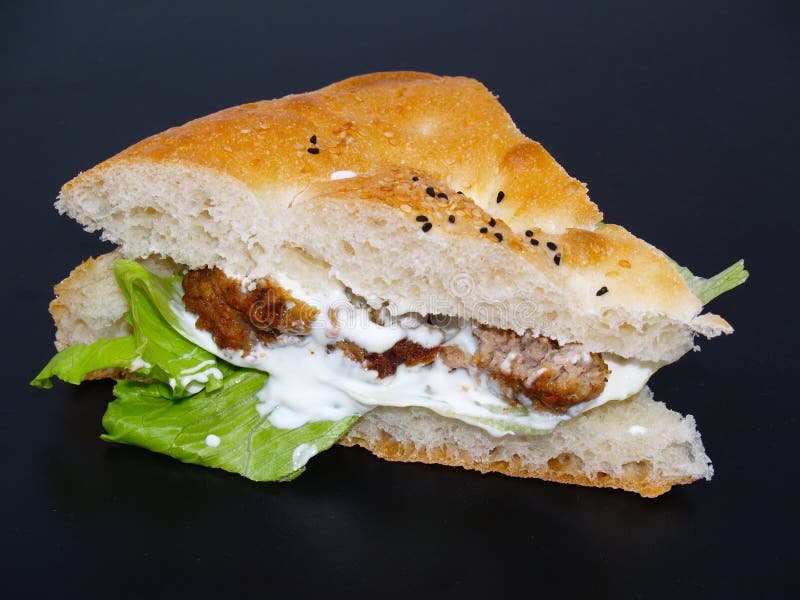 Hamburgeru pitta fotografia royalty free