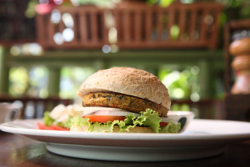 Hamburguer do Veggie fotos de stock royalty free Hamburguer do Veggie fotos de stock royalty free