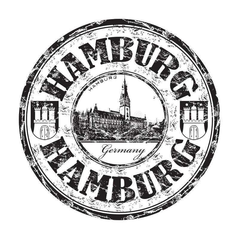 Hamburska grunge pieczątka ilustracji Hamburska grunge pieczątka ilustracji