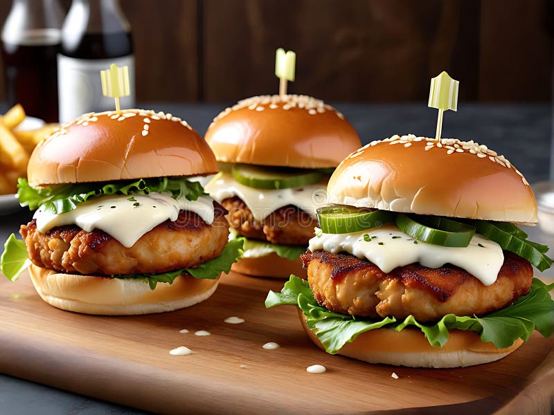 Hambúrguer Clássico Delicioso com Batatas Fritas ilustração do vetor