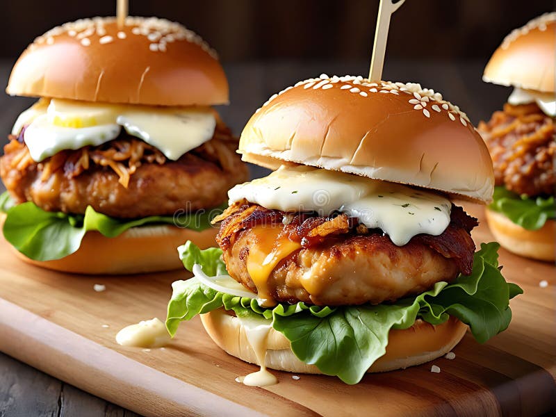 Hambúrguer Clássico Delicioso com Batatas Fritas ilustração royalty free
