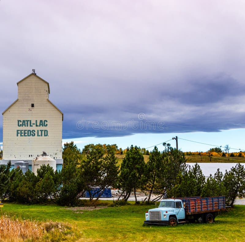 The Hamlet of De Winton in Foothills County Alberta Canada Editorial