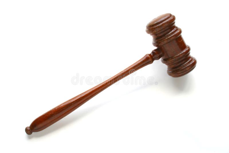 A Gavel Appears against a White Background. A Gavel Appears against a White Background.