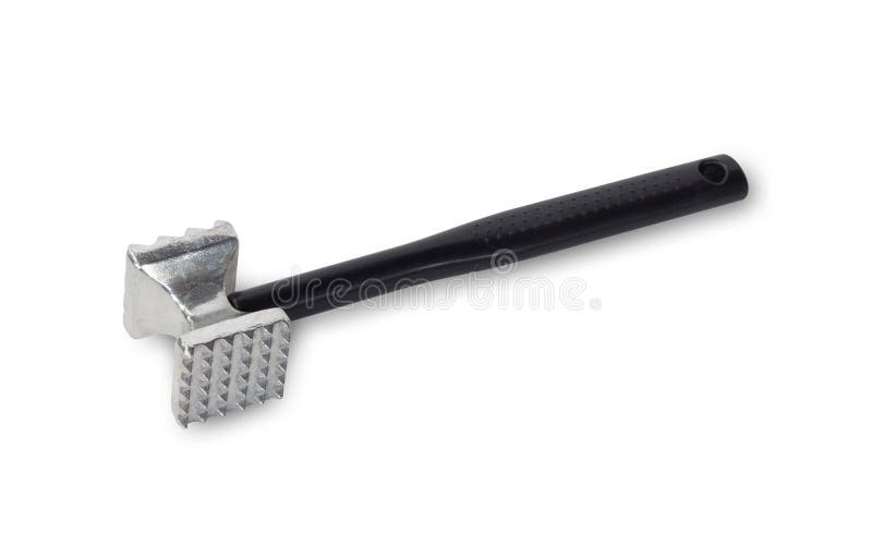 Hammer for Beating the Meat or Meat Tenderizer on White Background