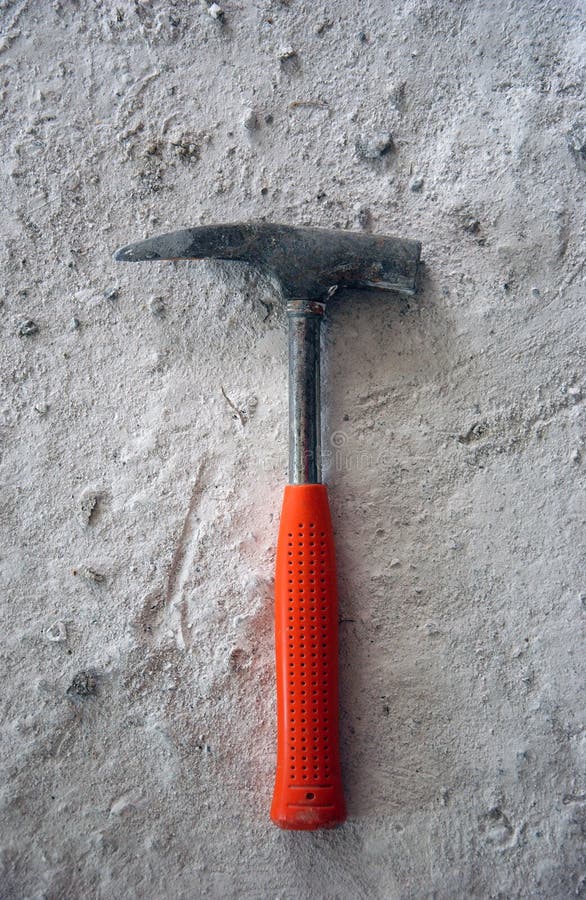 Hammer on cement stock photo. Image of hand, improvement - 40909536
