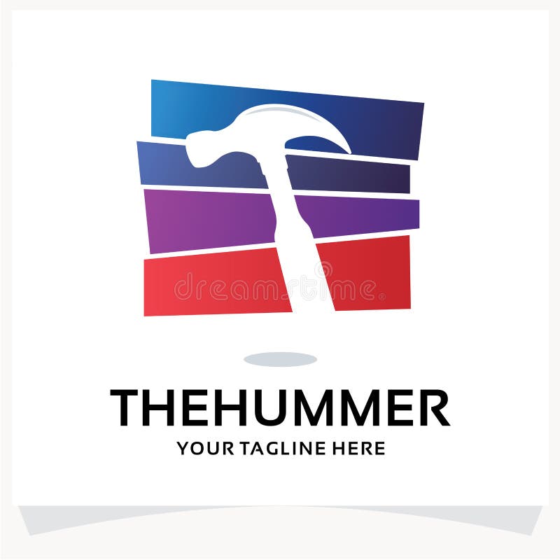 Hammer Construction Logo Design Template Inspiration Stock Vector