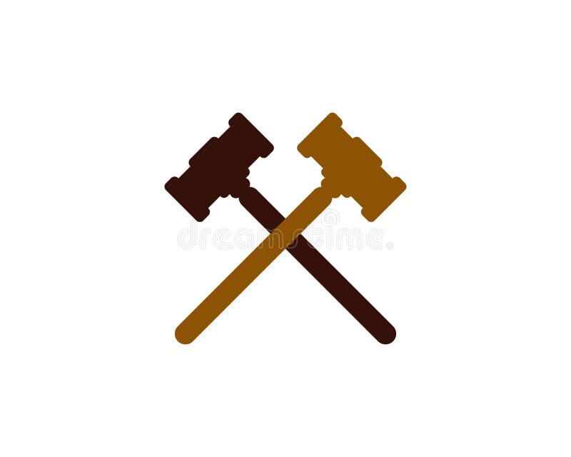 Hammer Court Vector Icon Design Illustration Stock Vector