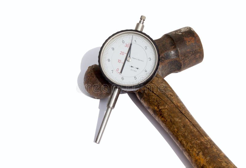 Hammer and Depth Gauge stock image. Image of industry 33199949