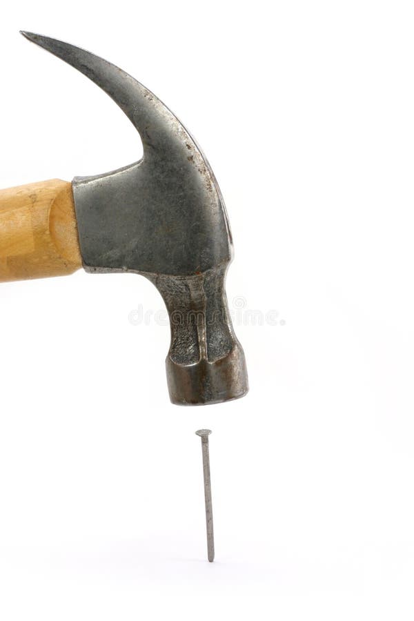 A hammer with white background. A hammer with white background