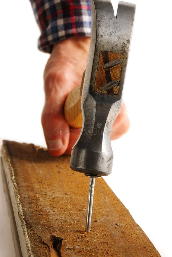 Hammer hit stock image. Image of worker, carpenter, handyman 7353885