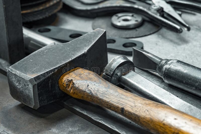 Hammer in an Industrial Warehouse Stock Photo Image of steel