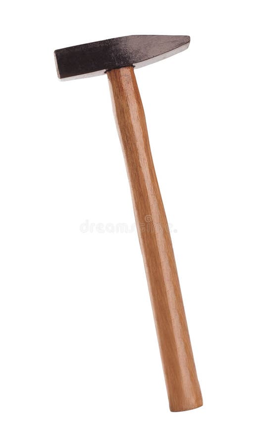 Red hammer isolated stock image. Image of build, white 124858031