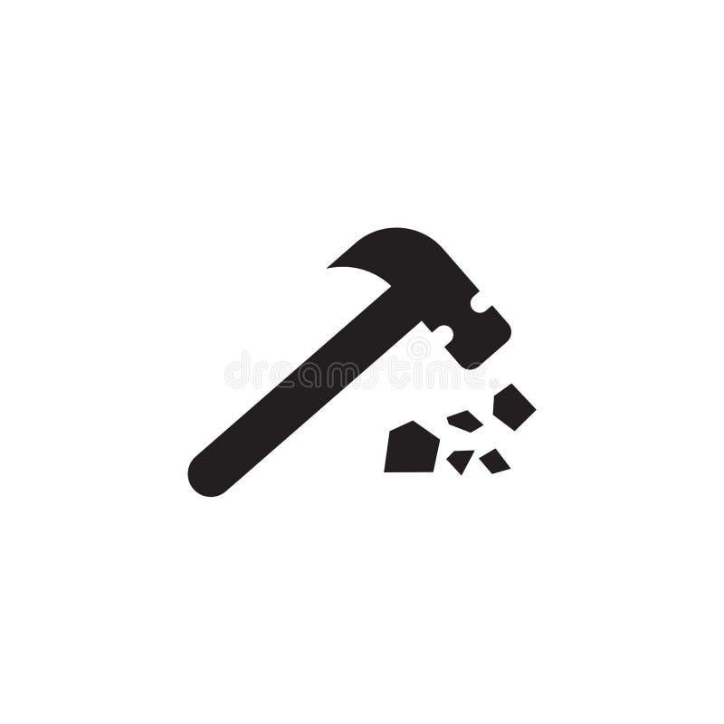 Hammer Logo Design Vector Template Stock Vector Illustration of