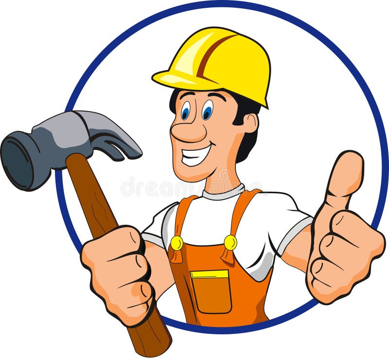 Hammer man stock vector. Illustration of handy, builder 29100456