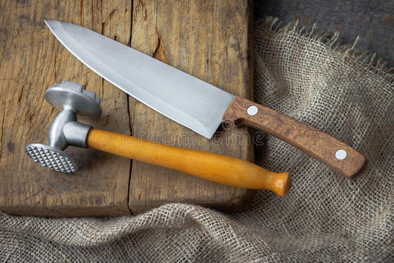 Knife with a hammer stock photo. Image of handle, cutter 24785320