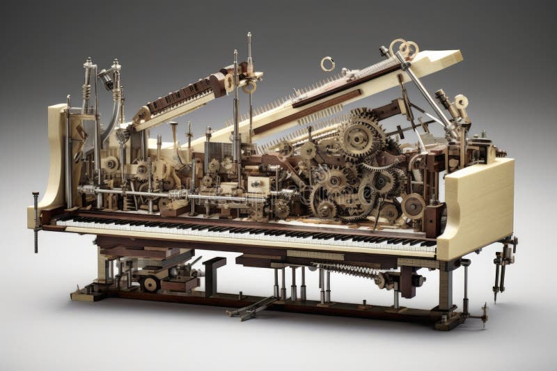 Hammer Mechanism Assembly for a Piano Stock Photo Image of generated