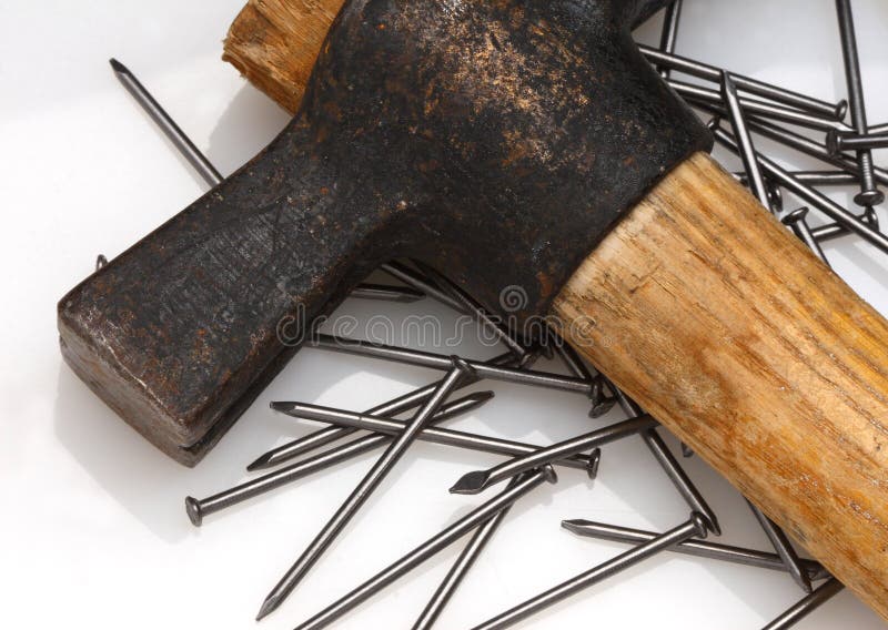 Hammer and nail background stock photo. Image of handyman - 7351390