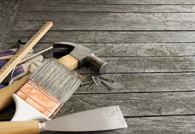Hammer and Tools of Carpenter Stock Photo Image of handyman, hammer