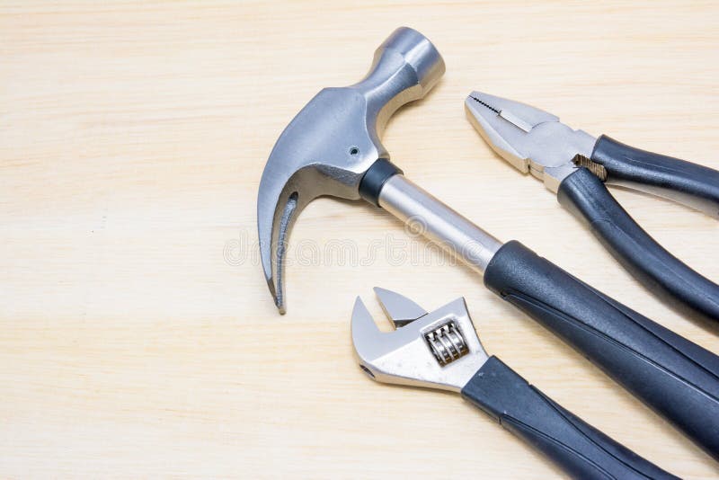 Hammer, Wrench and Pliers stock photo. Image of equipment 42716158