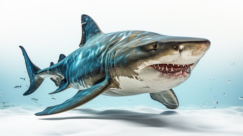 A Hammerhead Shark Isolated on White Background (1 Stock Illustration