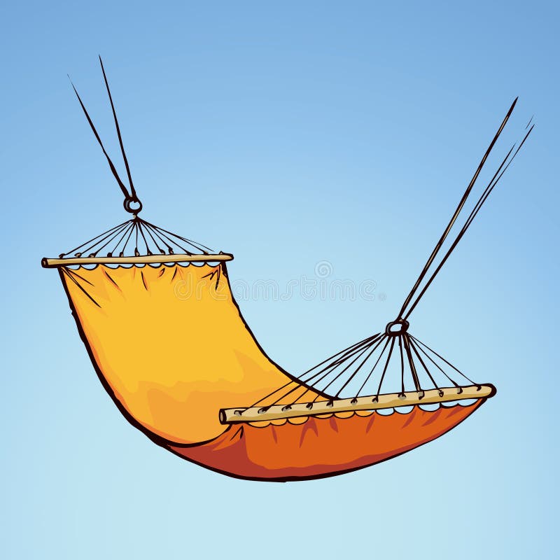 Hammock. Vector drawing stock vector. Illustration of background 70482596