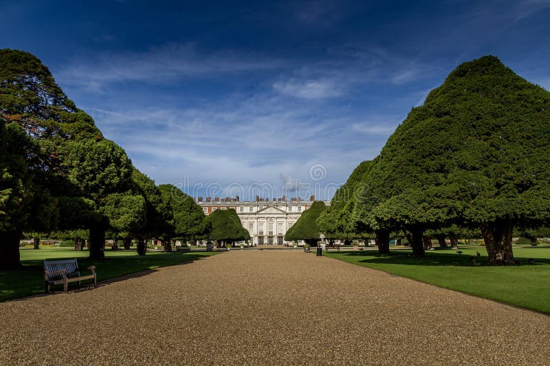 Hampton Court Palace and Gardens in South West London Stock Image Hampton Court Palace and Gardens in South West London Stock Image