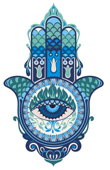 Hamsa Hand Blue Stock Illustrations – 589 Hamsa Hand Blue Stock ...