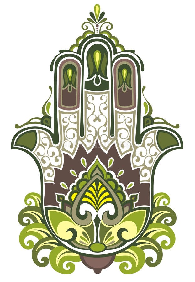 Hamsa symbol ilustracja wektor. Ilustracja złożonej z zdrowy - 54581442