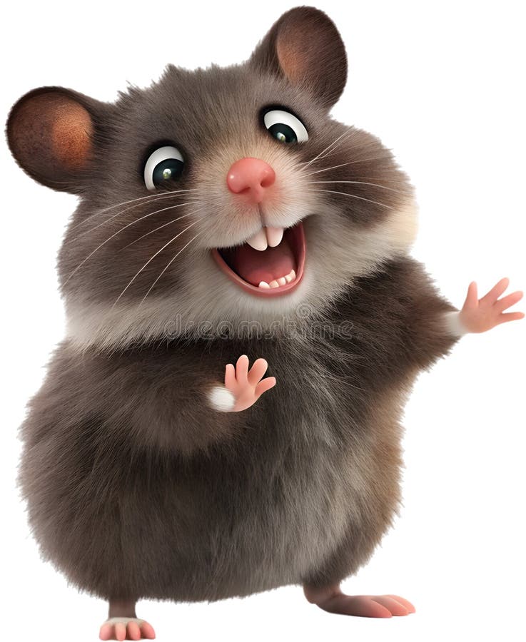 Hamster adorabil într-o poziție plină de joacă. Un hamster fermecător cu personalitate gata să adauge umor și drăgălășenie designului tău. AIGENERAT.