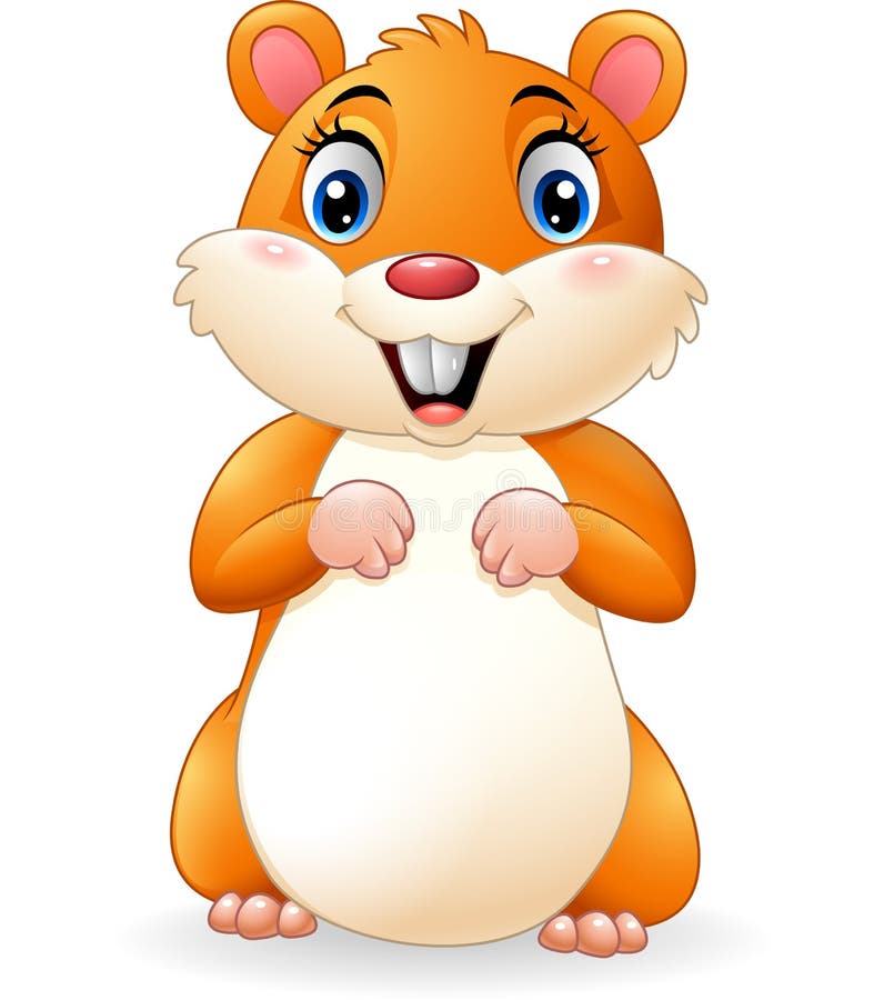 Hamster de sourire de bande dessinée illustration de vecteur Hamster de sourire de bande dessinée illustration de vecteur