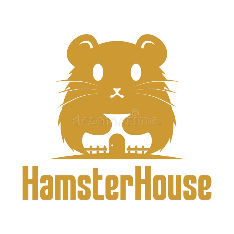 Design pentru sigla minimalistă a casei hamsterilor royalty free illustration