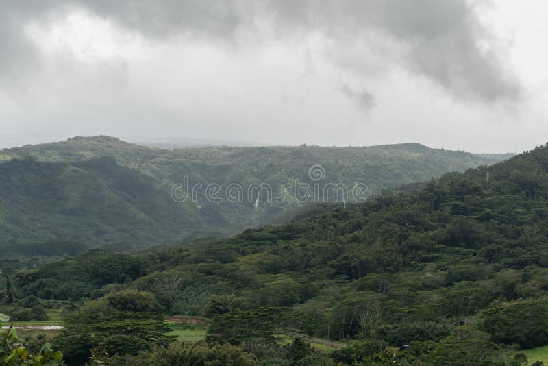 Hanalei Valley vista on Kauai, Hawaii, in winter after a major rainstorm stock photo Hanalei Valley vista on Kauai, Hawaii, in winter after a major rainstorm stock photo