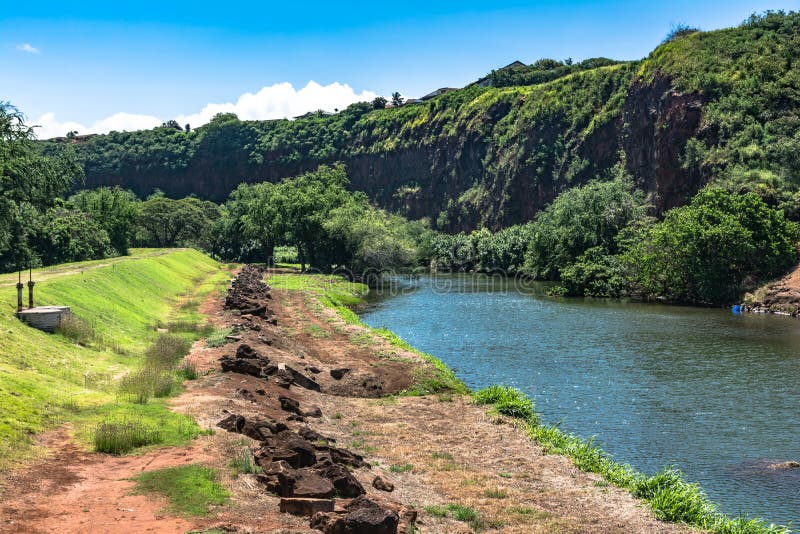 Hanapepe River, Kauai, Hawaii Stock Image Image of vegetation