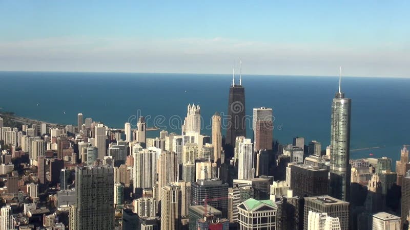Hancock χτίζοντας πόλη του εναέριου πυροβολισμού φωτός της ημέρας του Σικάγου - πόλη του Σικάγου