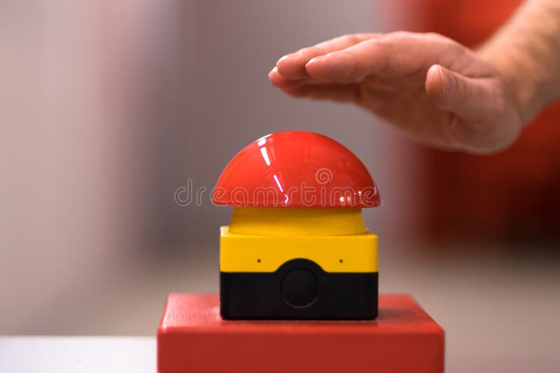 A red emergency button royalty free stock photo