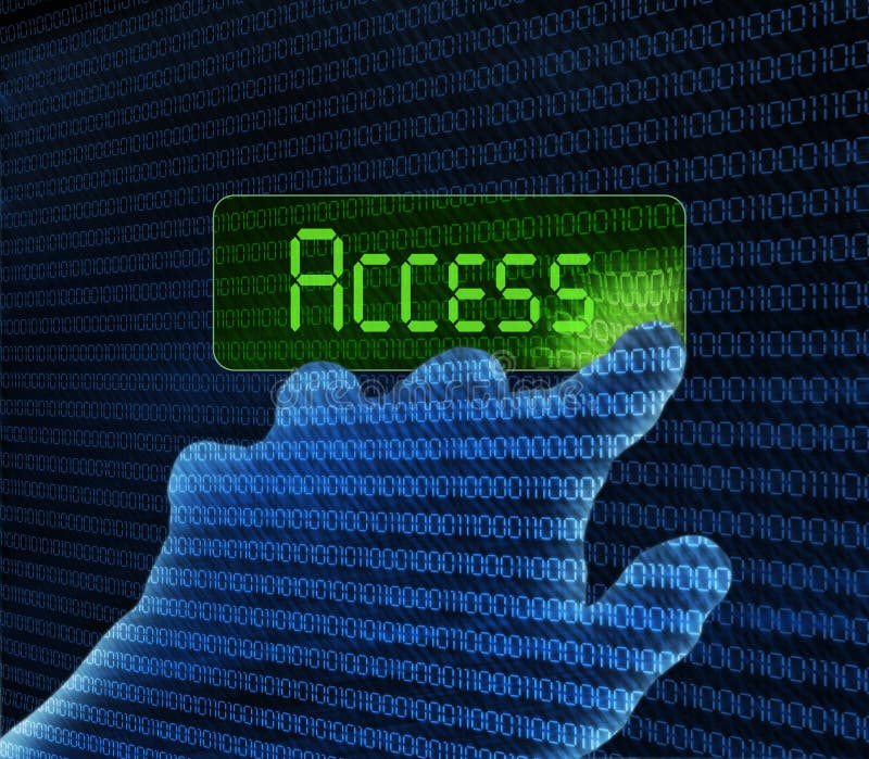 Hand and access button vector illustration