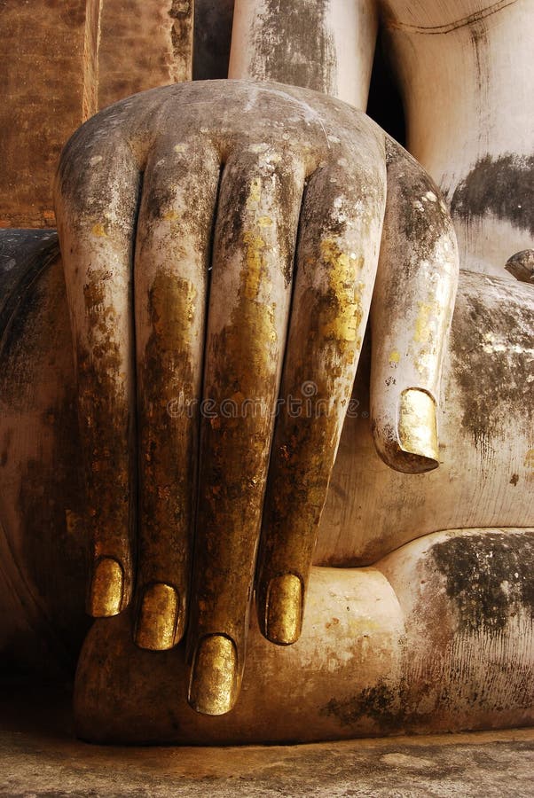 Hand of Ancient Buddha Statue
