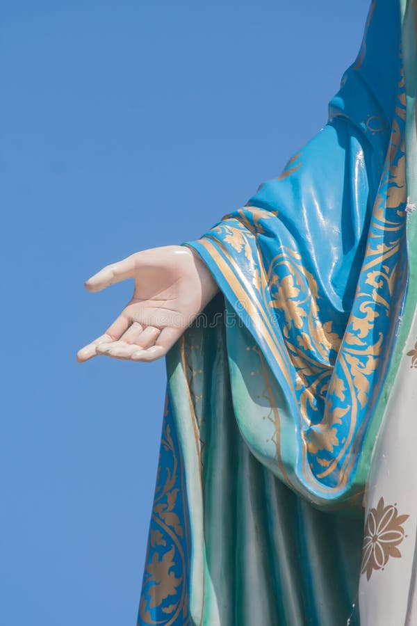 Hand av den välsignade jungfruliga Maryen i Roman Catholic Diocese som är det offentliga stället i det Chanthaburi landskapet arkivbild Hand av den välsignade jungfruliga Maryen i Roman Catholic Diocese som är det offentliga stället i det Chanthaburi landskapet arkivbild