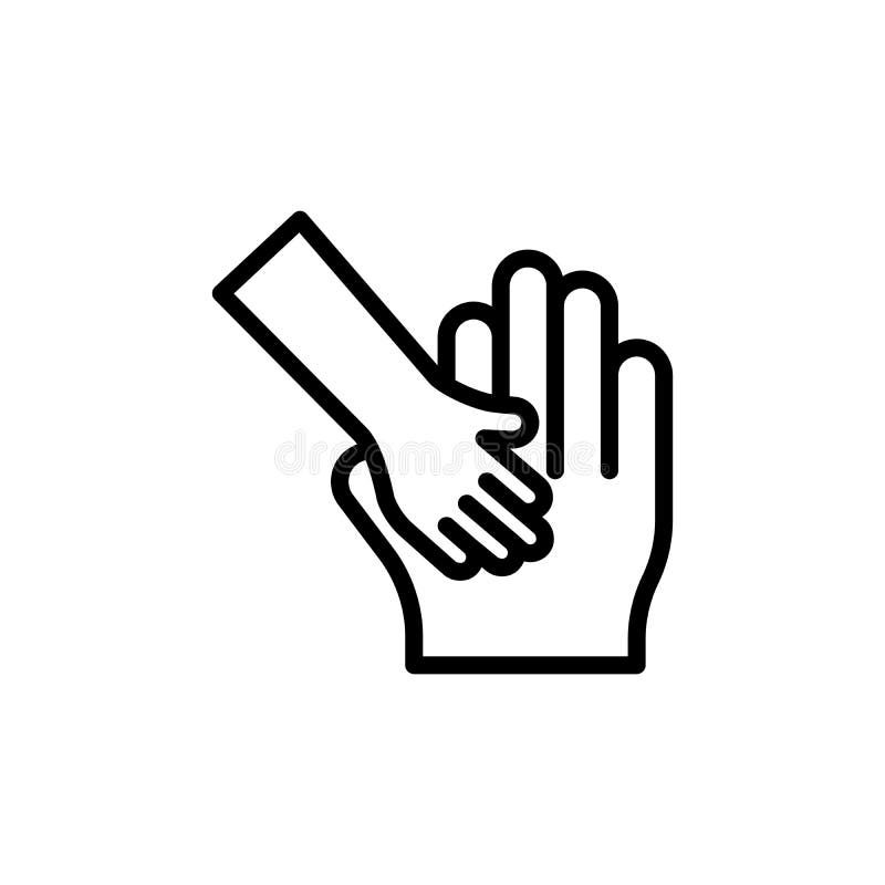 Hand, Baby Icon. Simple Line, Outline Vector Elements of Children`s Day ...