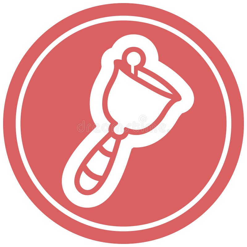 hand bell circular icon