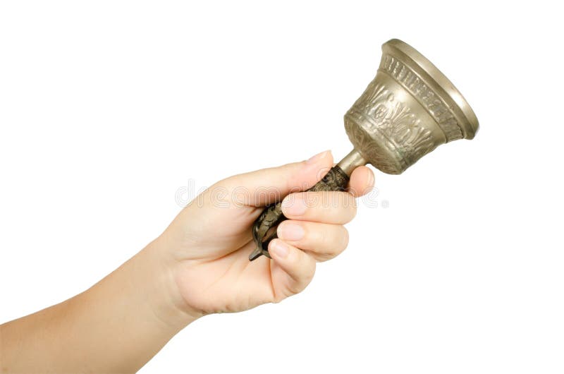 Hand bell stock photo. Image of hand, metal, bells, sound 44302040