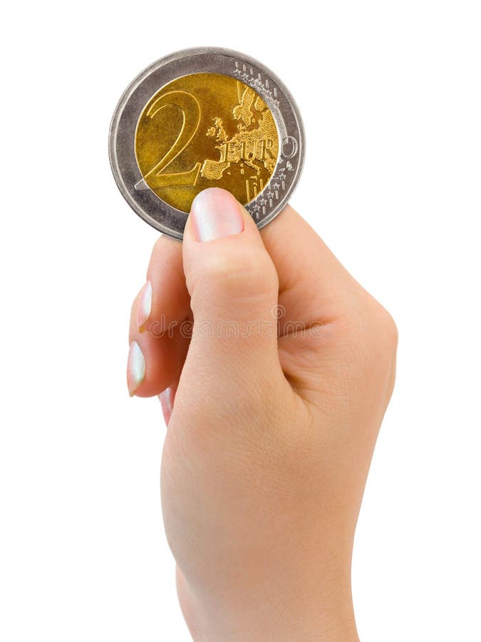 Hand with big coin