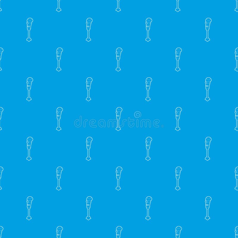 Hand blender electric mixer pattern vector seamless blue stock illustration