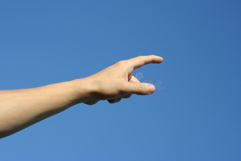 Hand and blue sky royalty free stock images