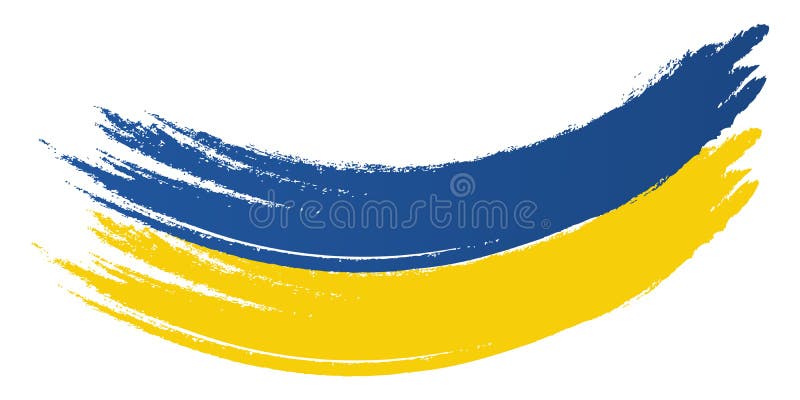 Ua letters icon sign ukraine flag color Royalty Free Vector